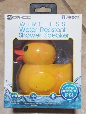 Wireless Water Resistant Duck Shower Speaker_ Brand New_Bluetooth